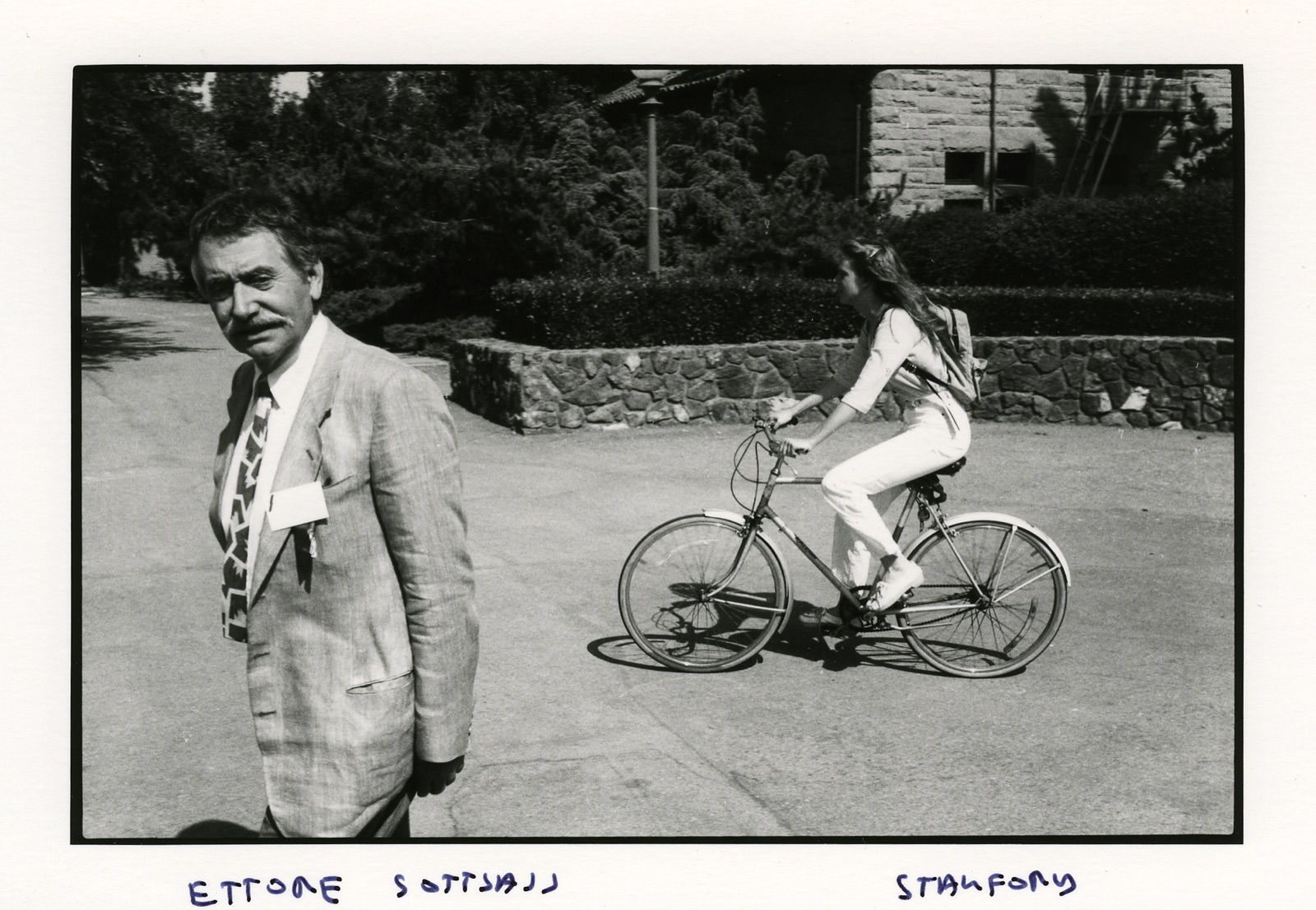 Ettore Sottsass photographed at Stanford by Jean Pigozzi in 1984
