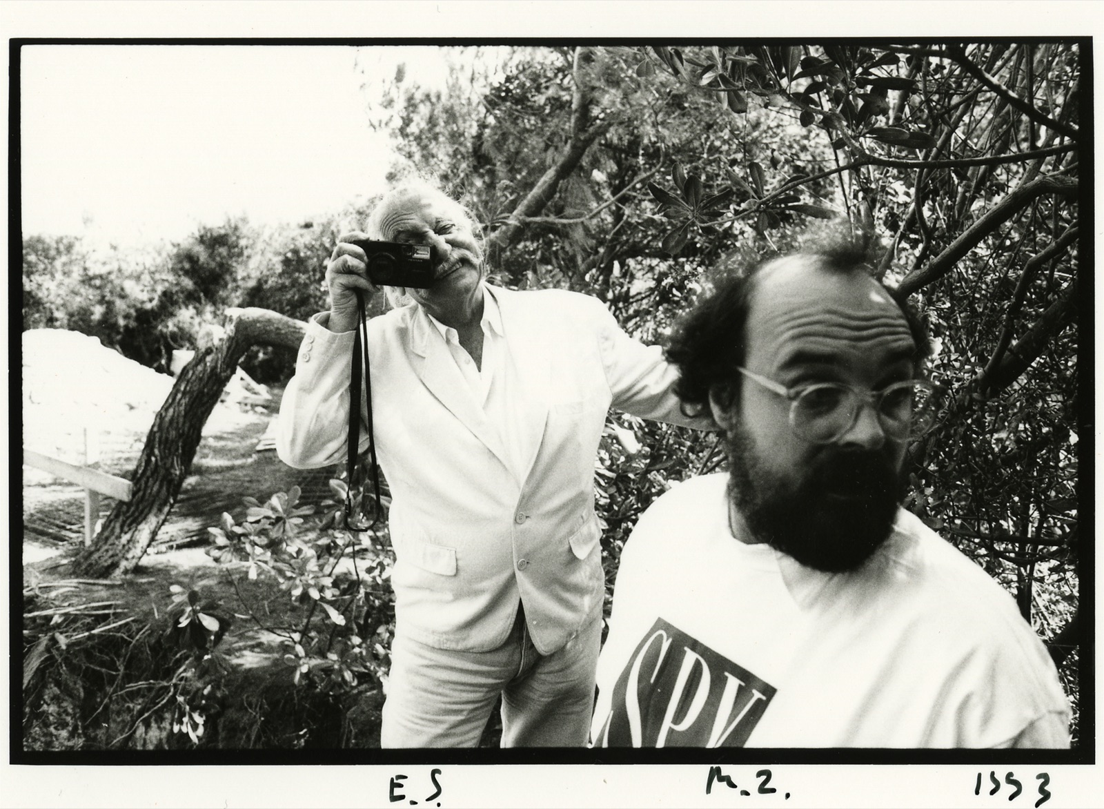 Ettore Sottsass and Marco Zanini photographed by Jean Pigozzi